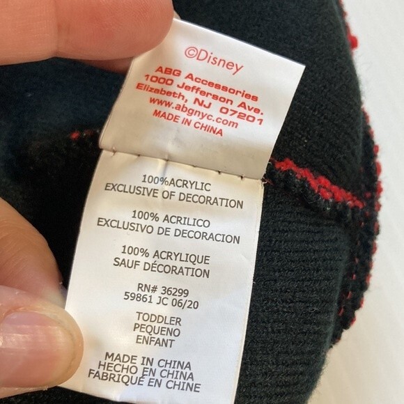MICKEY MOUSE Pom Pom Ears Winter Knit Hat Disney Toddler - Picture 7 of 7